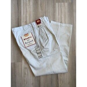 NWT Vintage Route 66 Pants 38x32 Beige Y2K Mens Cotton Pleated Front NEW